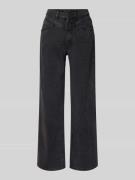 Wide leg jeans van zachte lyocellmix