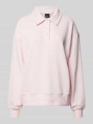 Sweatshirt met platte kraag