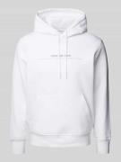 Hoodie met labelprint