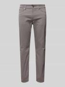 Slim fit stoffen broek met stretch, model 'Delaware'