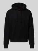 Hoodie met labelprint, model 'Dapo'