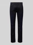 Straight leg jeans met labelpatch, model 'Mosa'