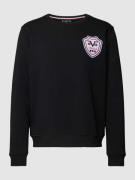 Sweatshirt met labeldetail, model 'Matti'