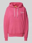 Hoodie met labelprint, model 'SALLI'