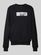 Sweatshirt met labelprint