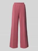 Wide leg sweatpants met vaste persplooien