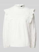 Regular fit blouse met broderie anglaise, model 'TADDEO'