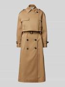 Trenchcoat met platte kraag, model 'VIVETTA'