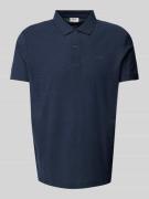 Poloshirt met labelprint, model 'Alonso'