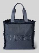 Tote bag met labeldetail