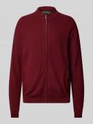 Regular fit gebreid jack met ritssluiting