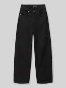 Broek met labeldetail