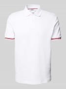 Poloshirt met labelprint, model 'Amare'