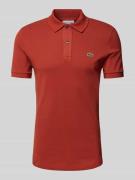 Slim fit poloshirt met labelpatch, model 'PIQUE'