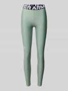 Skinny fit legging met elastische band met label