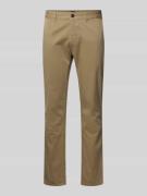 Slim fit chino met Franse steekzakken