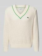 Gebreide pullover met V-hals