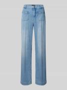 Wide leg jeans met persplooien, model 'Audrey'