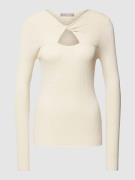 Gebreide pullover van viscosemix met cut-out