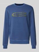 Sweatshirt met labelprint, model 'Destroyed'