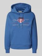 Hoodie met labelstitching