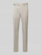 Slim fit broek met persplooien, model 'Teaker'