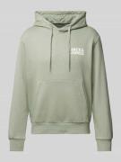 Hoodie met labelprint, model 'ECORP'