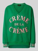 Sweatshirt met statementprint, model 'Creme de la Creme'