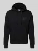 Hoodie met labelprint, model 'ECORP'