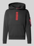 Hoodie met labelprint