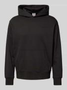 Hoodie met labelstitching, model 'THE AUTHENTIC'