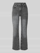 Straight fit jeans met katoen