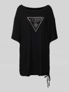 Oversized T-shirt met strass-steentjes