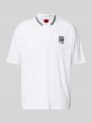 Poloshirt met labelprint, model 'Dodac'