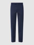 Slim fit stoffen broek met scheerwol