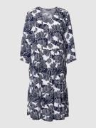 Knielange jurk van viscose met all-over print