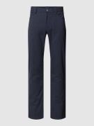 Regular fit stoffen broek met structuurmotief