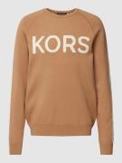 Sweatshirt met labeldetail