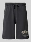 Regular fit sweatshorts met tunnelkoord, model 'ATHLETIC BBALL'