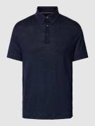 Regular fit poloshirt van linnenmix