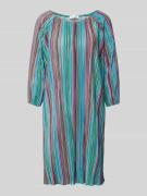 Knielange jurk met streepmotief