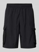 Regular fit sweatshorts met cargozakken