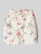 Korte broek van viscose met bloemenmotief, model 'EASY JOY'