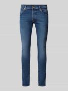 Slim fit jeans met labelpatch, model 'GLENN'