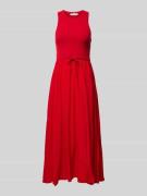 Midi-jurk met ronde hals