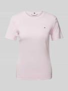 Slim fit T-shirt met labeldetail