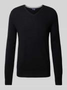 Gebreide pullover met ribboorden