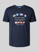 T-shirt met labeldetails