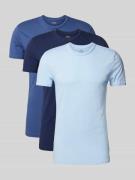 T-shirt met geribde ronde hals in een set van 3 stuks