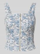 Korte top met deelbare ritssluiting, model 'OPHELIA'